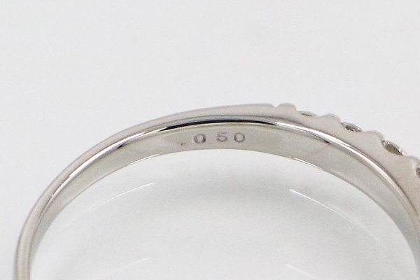 PT900 ダイアイリリング 0.50ct 2.80g　刻印(2)