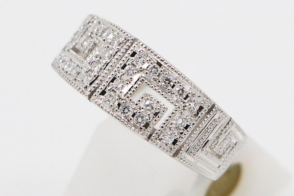 水野薫子 PT900 ダイアイリリング 0.21ct 9.20g　サイド