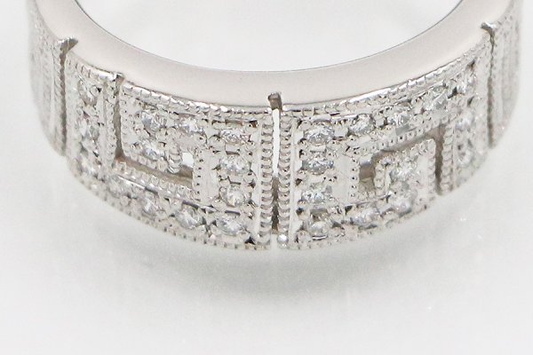 水野薫子 PT900 ダイアイリリング 0.21ct 9.20g　拡大