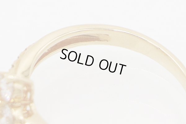 K18 ダイアイリリング 0.50ct 2.10g　内側拡大