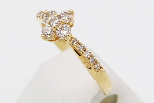 K18 ダイアイリリング 0.50ct 2.10g　サイド