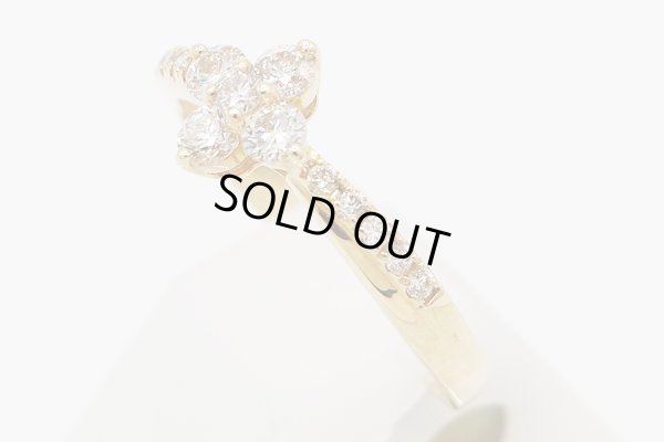 K18 ダイアイリリング 0.50ct 2.10g　サイド