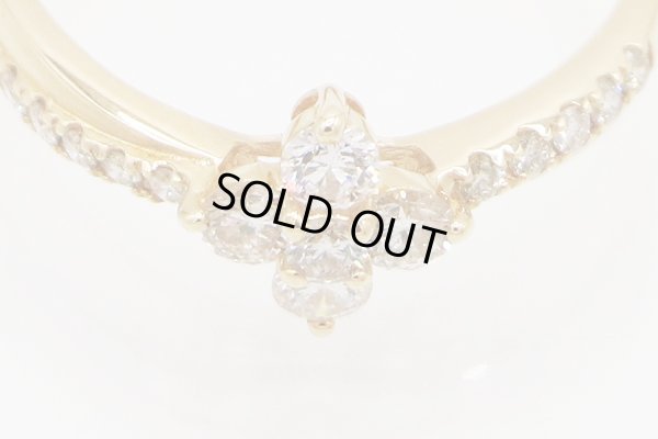 K18 ダイアイリリング 0.50ct 2.10g　拡大