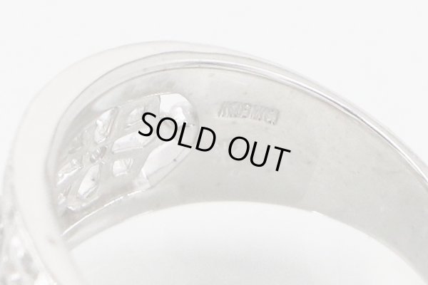 水野薫子 K18WG ダイアイリリング 0.32ct 7.00g　刻印