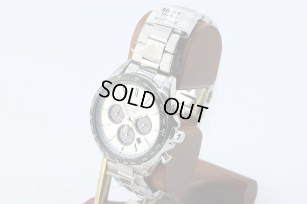 セイコー　ソーラークロノ　ＳＢＰＹ１６５　銀文字盤　黒インダイアル　サイド