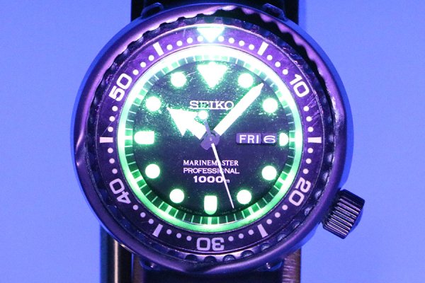 セイコー　マリンマスター１０００ｍ　ＳＢＢＮ０２５　黒文字盤 ７Ｃ４６－０ＡＨ０　ライト