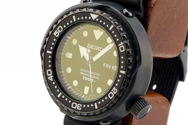 セイコー　マリンマスター１０００ｍ　ＳＢＢＮ０２５　黒文字盤 ７Ｃ４６－０ＡＨ０　サイド拡大