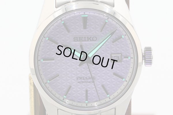 セイコー　プレサージュ　シャープエッジ　ＳＡＲＸ０７５　銀文字盤　ライト