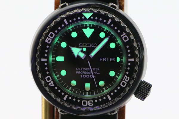 セイコー　マリンマスター１０００ｍ　ＳＢＢＮ０２５　黒文字盤 ７Ｃ４６－０ＡＨ０　ライト