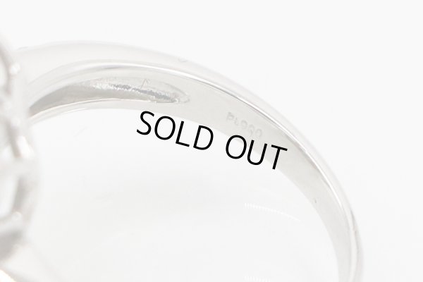PT900 ダイアイリリング 1.00ct 0.58ct 9.10g　刻印