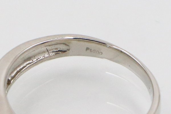 PT900 ダイアイリリング 0.700ct 0.30ct 5.10g　刻印
