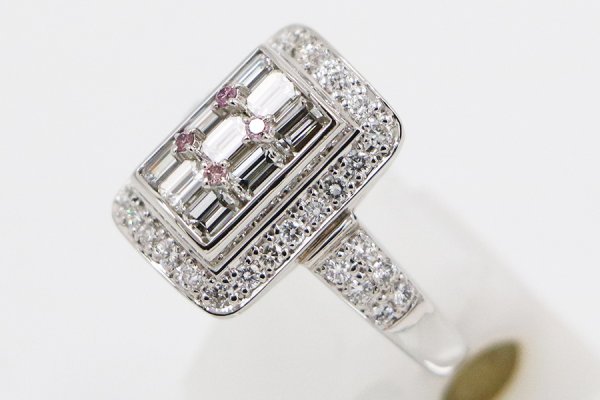 PT900 ダイアイリリング 1.00ct 0.58ct 9.10g　サイド