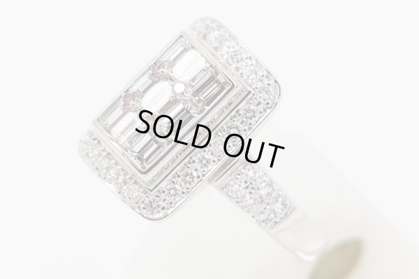 PT900 ダイアイリリング 1.00ct 0.58ct 9.10g　サイド