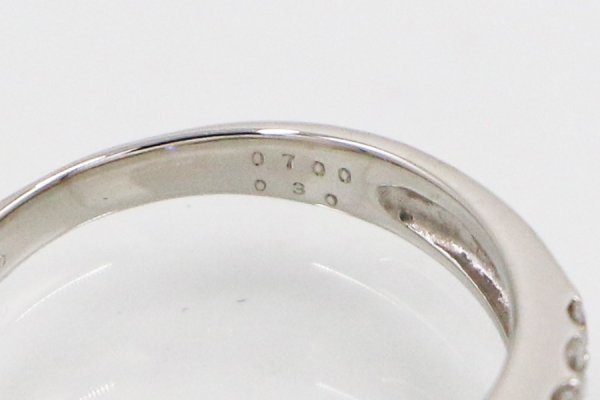 PT900 ダイアイリリング 0.700ct 0.30ct 5.10g　刻印(2)