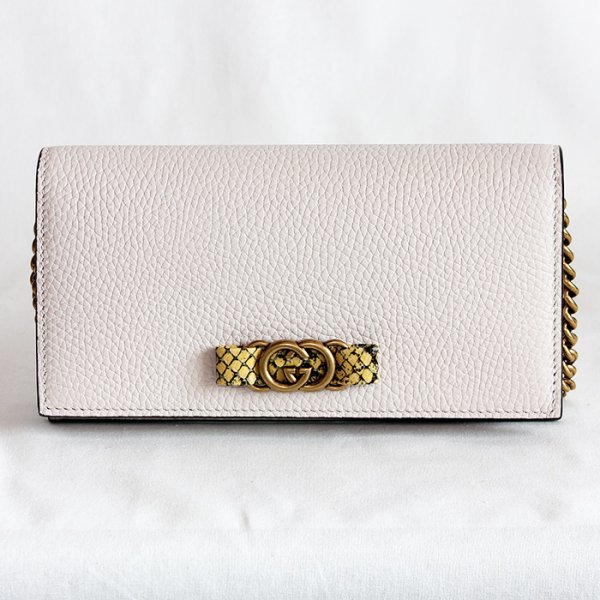 グッチ　インターロッキングG チェーンウォレット 746056 149 アイボリー