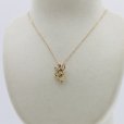 K18 ダイアイリペンダントネックレス 0.18ct 0.08ct 4.80g　装着イメージ