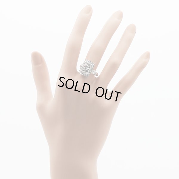 PT900 ダイアイリリング 1.00ct 0.58ct 9.10g　装着イメージ