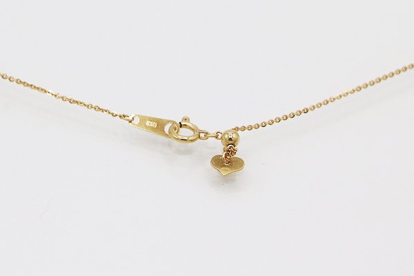 K18 ダイアイリペンダントネックレス 0.18ct 0.08ct 4.80g　留め具