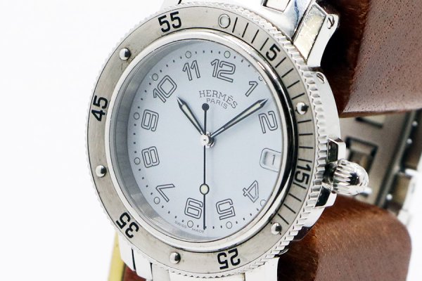 エルメス　クリッパーダイバー３８　ＣＬ７．７１０　白文字盤　サイド拡大
