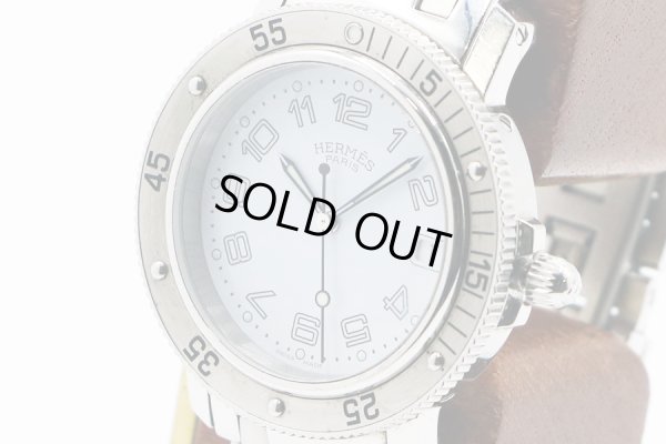 エルメス　クリッパーダイバー３８　ＣＬ７．７１０　白文字盤　サイド拡大