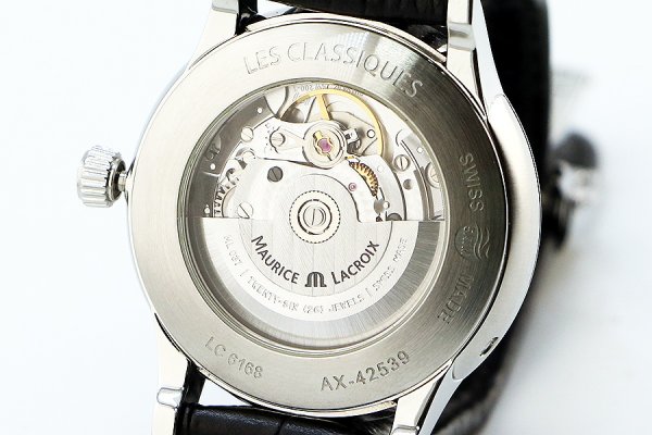 モーリス・ラクロア　レ・クラシック　ムーンフェイス　ＣＬ６１６８　白／紺文字盤　裏面拡大