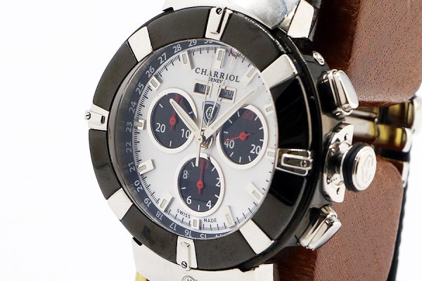 シャリオール　セルティカ　ＣＥＬＴ４４　シェル文字盤　黒インダイアル　サイド拡大