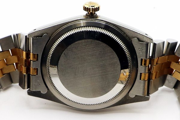 ロレックス　デイトジャスト　１６２３３　シャンパン文字盤  Ｌ番　裏面拡大