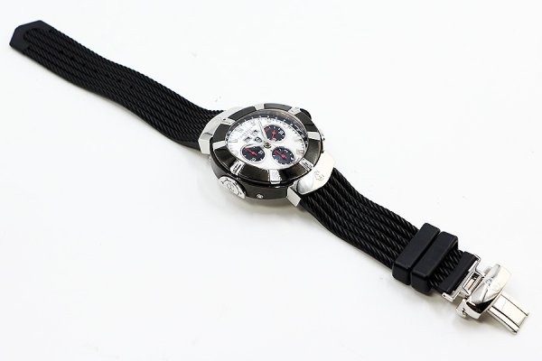 シャリオール　セルティカ　ＣＥＬＴ４４　シェル文字盤　黒インダイアル　ラバーベルト状態　表面