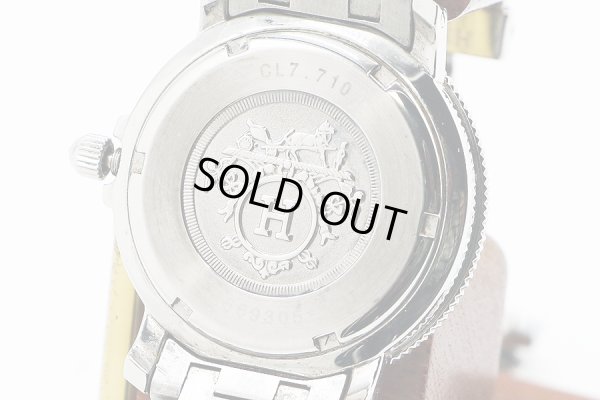 エルメス　クリッパーダイバー３８　ＣＬ７．７１０　白文字盤　裏面拡大