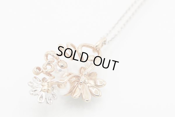 ミキモト　K18WG/PG エナメル パール ダイアイリペンダントネックレス 8.80g　裏面