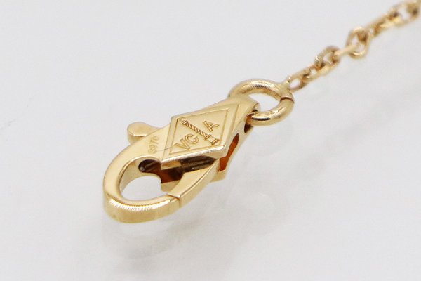 ヴァンクリーフ＆アーペル　750YG スウィート パピヨンペンダントネックレス 3.00g　留め具拡大