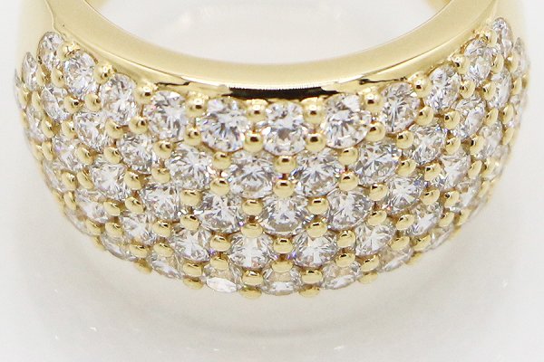 ミキモト　K18 ダイアイリリング 2.77ct 10.90g　拡大