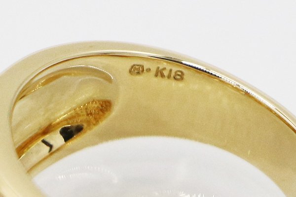 ミキモト　K18 ダイアイリリング 2.77ct 10.90g　刻印