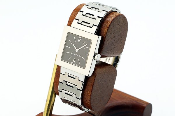 ブルガリ　クアドラ　ＡＱ２７ＳＳ　黒文字盤　サイド