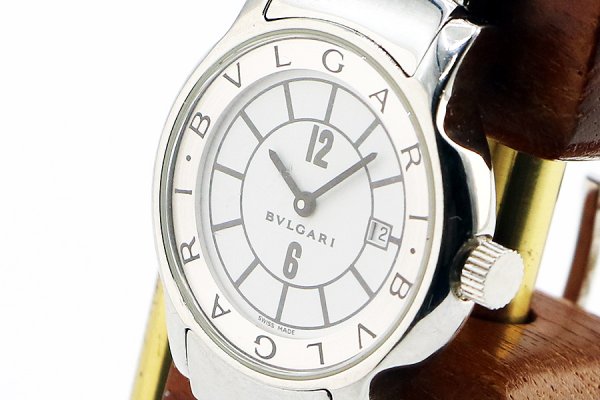 ブルガリ　ソロテンポ　ＳＴ２９Ｓ　白文字盤　サイド拡大