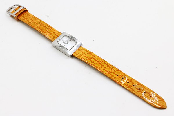 ディオール　マリス　Ｄ７８－１０９　シェル文字盤　替えベルト茶　表面状態