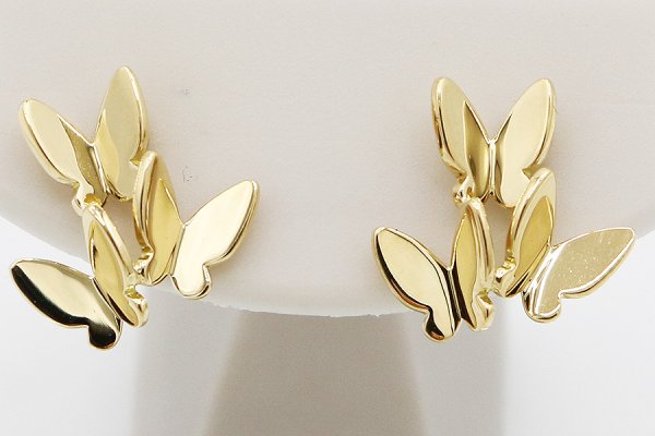 アーカー　K18 パピヨンブリリアン ピアス 2.30g　拡大