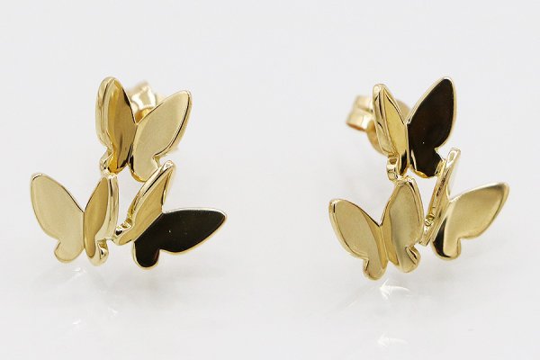 アーカー　K18 パピヨンブリリアン ピアス 2.30g