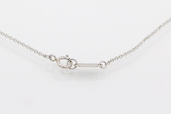 ティファニー　PT950 フルール ド リス キー バー ダイアイリネックレス 2.70g 　留め具