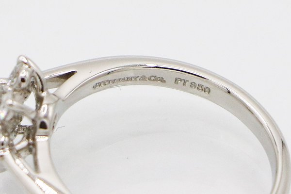 ティファニー　PT950 バターカップ ダイアイリリング 4.00g　刻印