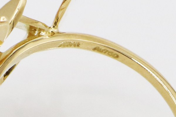 アーカー　K18 パピヨンブリリアン リング 1.80g　刻印