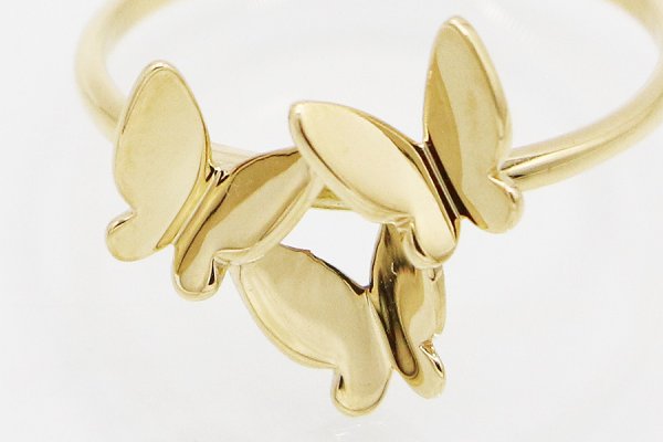 アーカー　K18 パピヨンブリリアン リング 1.80g　拡大