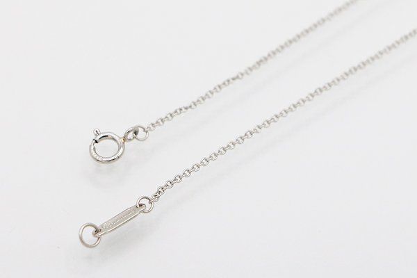 ティファニー　PT950 フルール ド リス キー バー ダイアイリネックレス 2.70g 　留め具外したイメージ