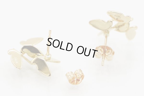 アーカー　K18 パピヨンブリリアン ピアス 2.30g　留め具