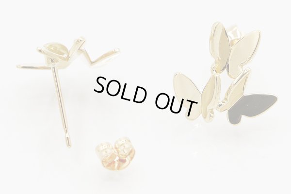 アーカー　K18 パピヨンブリリアン ピアス 2.30g　キャッチ外したイメージ