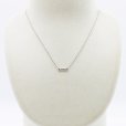 ティファニー　PT950 フルール ド リス キー バー ダイアイリネックレス 2.70g 　装着イメージ