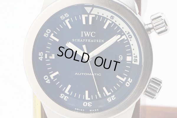 ＩＷＣ　アクアタイマー　ＩＷ３５４８０５　黒文字盤　２ツリューズ　表面拡大