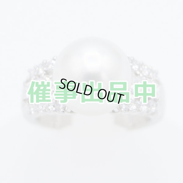 画像1: タサキ　PT900 パールダイアイリリング 11.50mm 0.72ct 10.90g