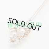 ミキモト　K18WG/PG エナメル パール ダイアイリペンダントネックレス 8.80g