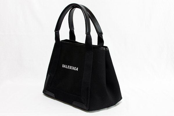 バレンシアガ　ネイビーカバスS 339933 ブラック　サイド